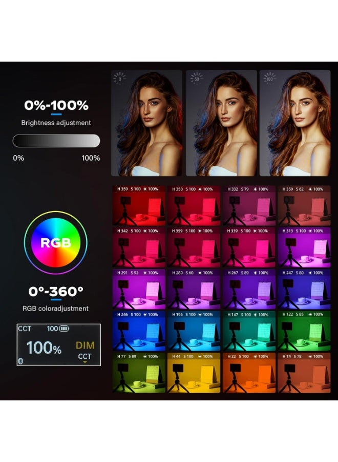 Godox ضوء فيديو ملون كامل RGB مغناطيسي Godox MA5R، 1800K-10000K 14 تأثيرات مسبقة البرمجة ضوء LED للتصوير الذاتي لكاميرا DSLR (أسود) - Image 2